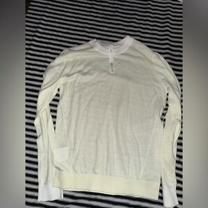 Lululemon Athletica White Crew Neck Sweater